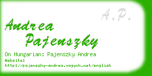 andrea pajenszky business card